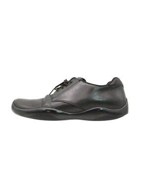 Prada Sneakers Archive Leather Slip-on Shoes Plain Toe Black 5